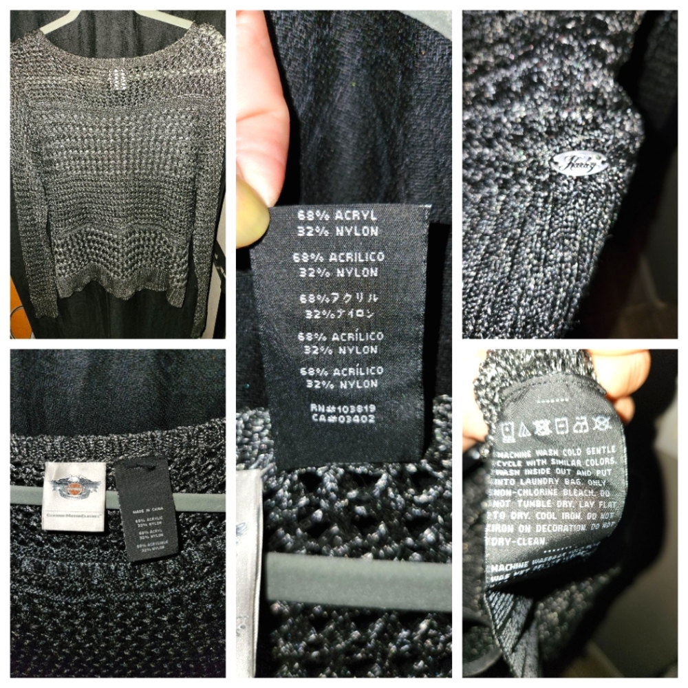Harley Davidson Pewter gray sweater